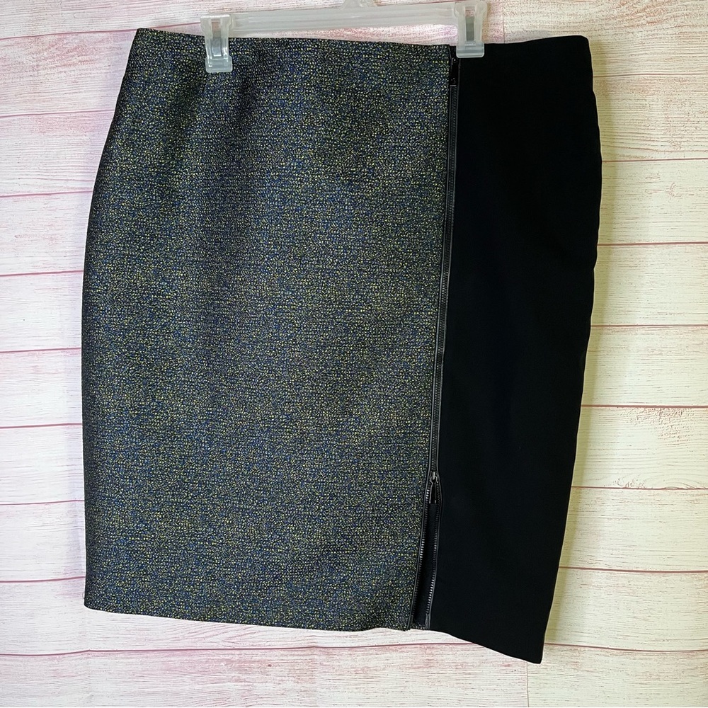 Lafayette 148 New York Blue Black Gold Skirt Size‎ 16